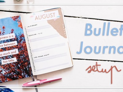 Bullet Journal Setup August | Scrapbooking-Style | ohne Zeichnen+ Gratis Download