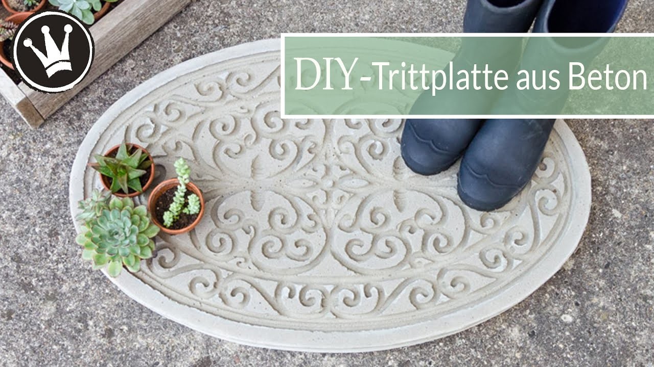 DIY - BETON Trittplatte selber machen | Gartendeko aus Beton | DekoideenReich