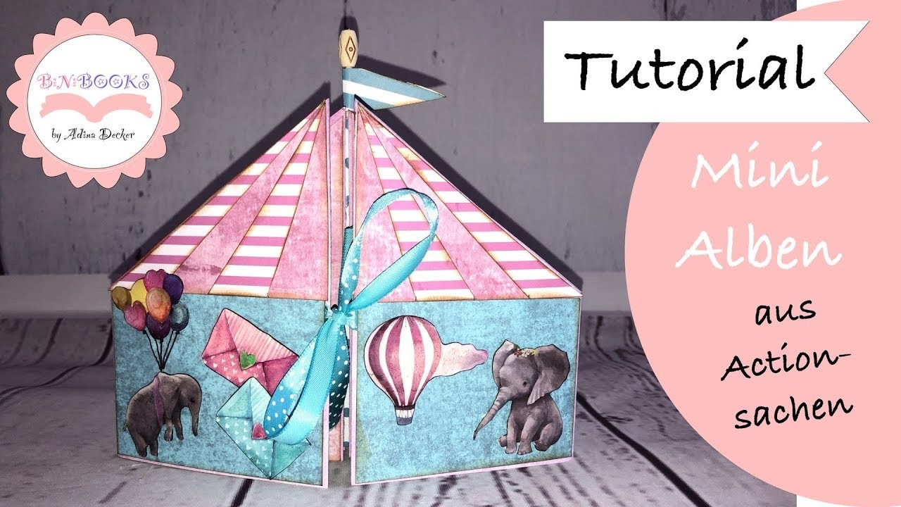 DIY Circus * Two Sheets Sommer Mini Album * Paper Craft * How to make * Tutorial 6