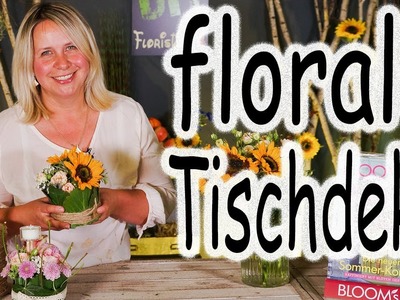 DIY: florale Tischdeko | Sommerdeko | Blumendeko | Blumengesteck | Hochzeitsdeko| Floristik24