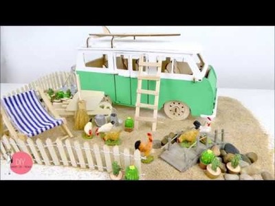 #DIY #FOLGE03 für Kinder #MINIATURGARTEN #VWBUS #HOLZBAUSATZ