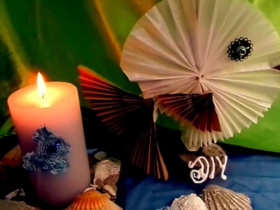 DIY-PAPIER BASTELN Maritimer FISCH aus Butterbrotpapier mit & ohne Beton  :))