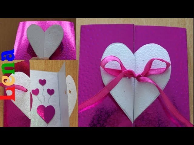 Herz Geburtstagskarte basteln ???? How to make hearts card ???? как сделать открытку из сердечек