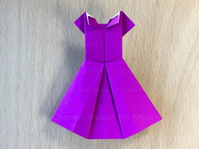Origami Kleid basteln ???? Basteln mit Papier - Bastelidee - Geschenke falten zum Muttertag, Geburtstag