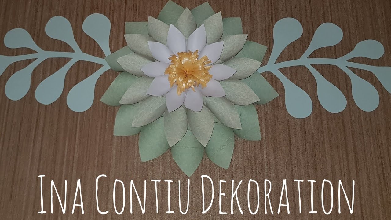 Papierblume 4 Paper Flowers Tutorial,  DIY , Wandblume