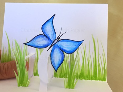 Pop Up Karten mit einem Schmetterling basteln mit Papier: Geschenke selber machen ???? Bastelideen