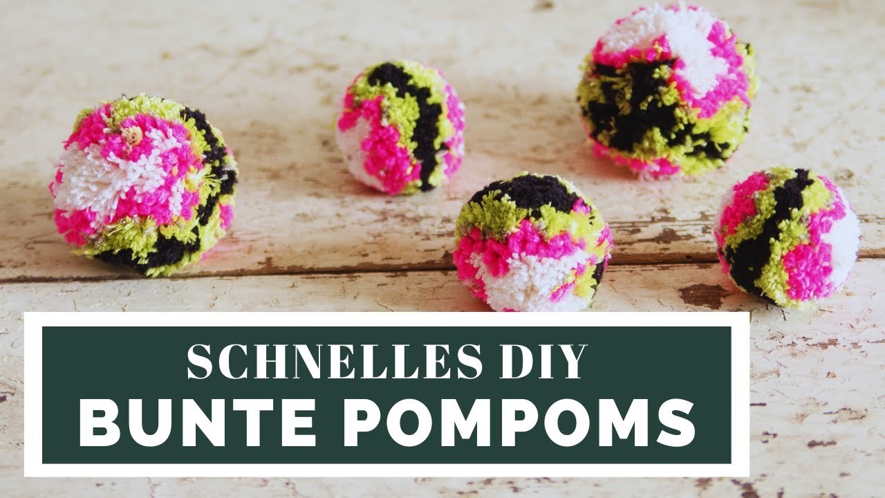 SCHNELL & EASY mehrere Pompoms selber machen | DIY Tutorials | muckout.de