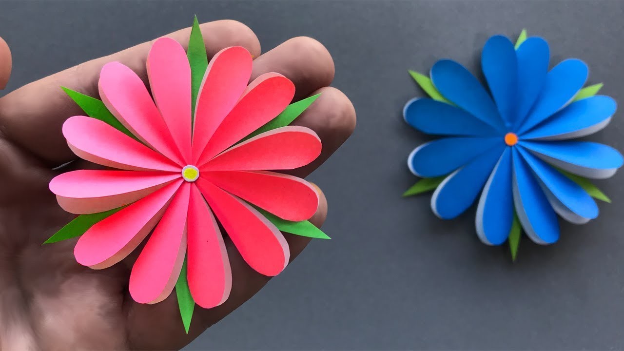 Basteln: Blumen basteln mit Papier als Geschenk - Bastelideen - Geschenkideen