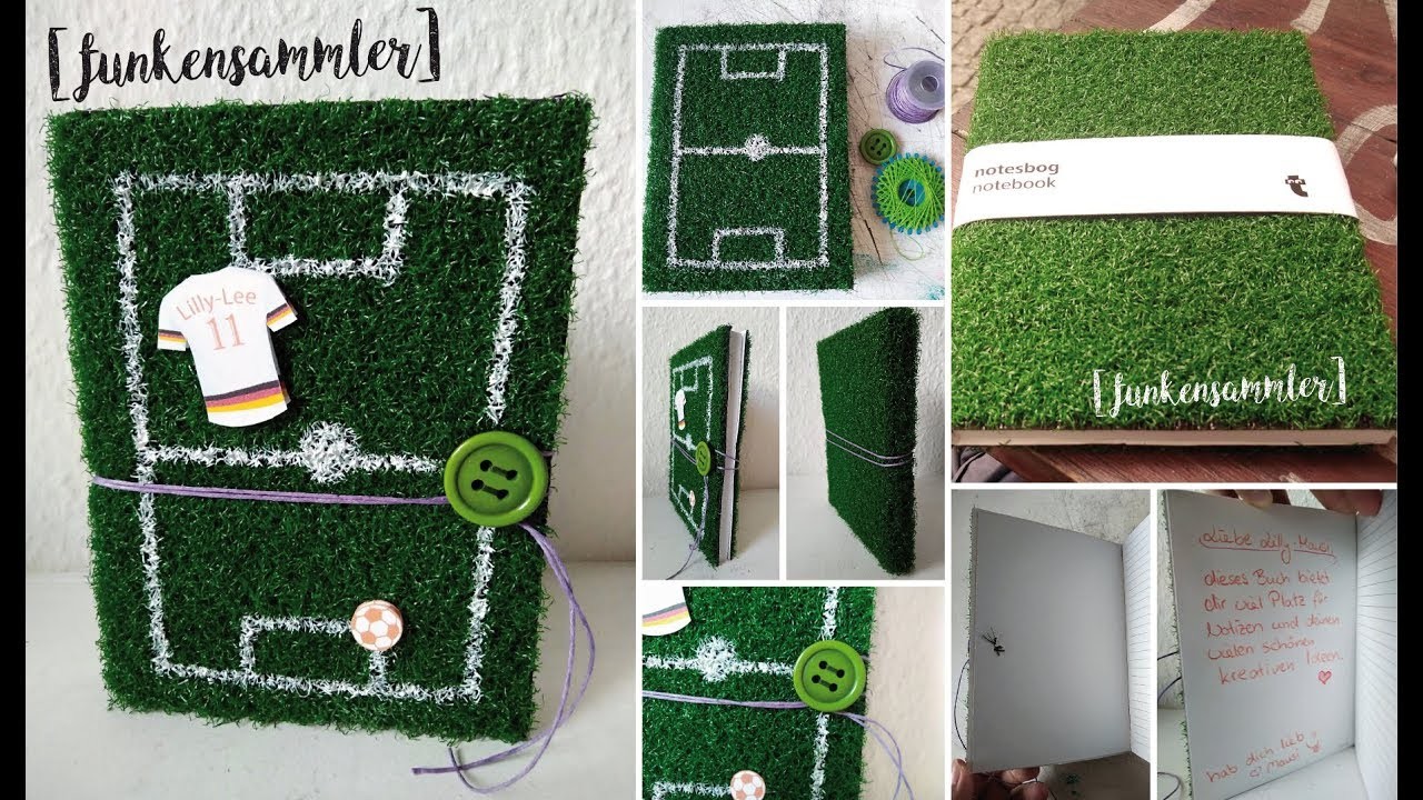 DIY I Fußball-Buch in Rasenoptik - Football book in grass look