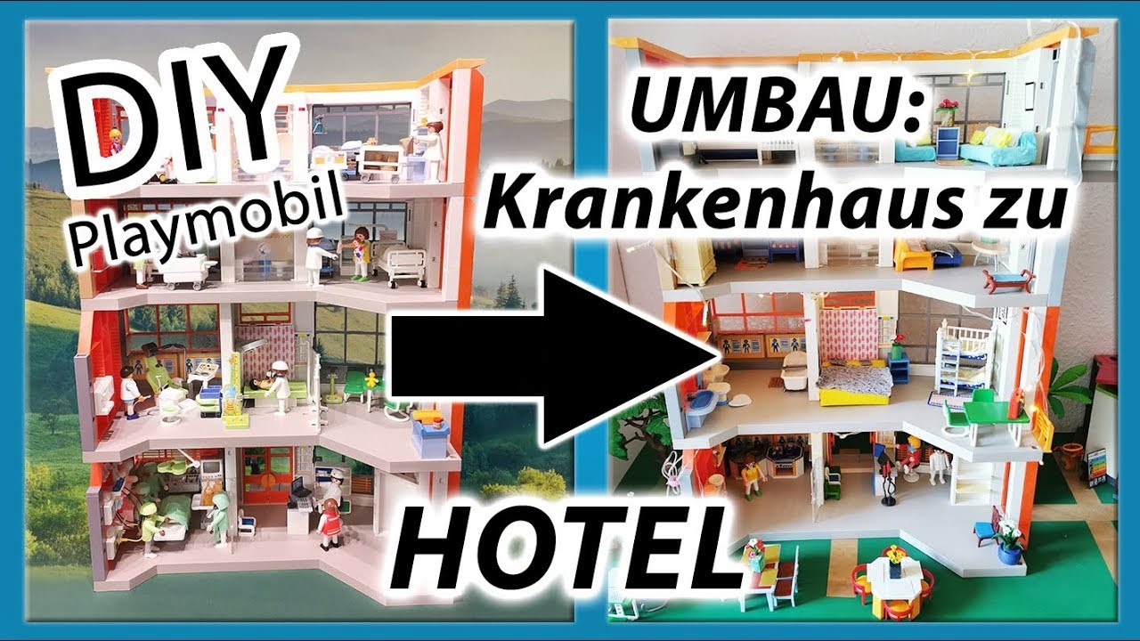 DIY Playmobil | Umbau Krankenhaus zu HOTEL | Einrichtung | Inspiration | Dekoration