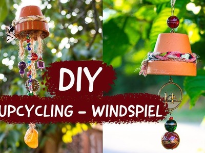 DIY - Upcycling Windspiel aus altem Schmuck und Mini-Tontöpfen