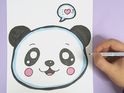 Kawaii Panda Emoji malen lernen - Kawaii Bilder