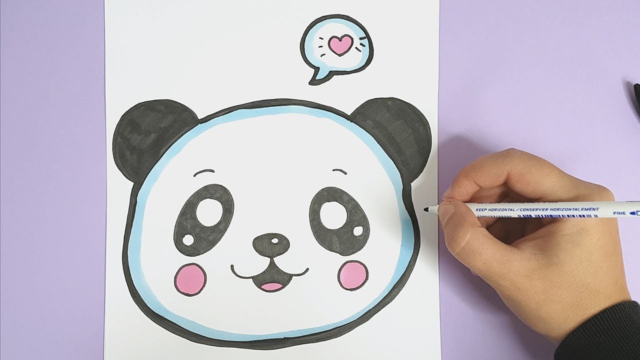 Kawaii Panda Emoji malen lernen - Kawaii Bilder