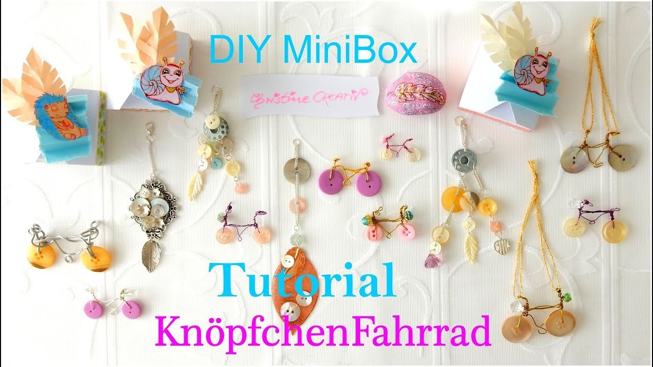 #Knöpfe ???? KnöpfchenFahrrad Tutorial ????  MiniBox DIY ChunkyCharm Modeschmuck #kreativpanorama