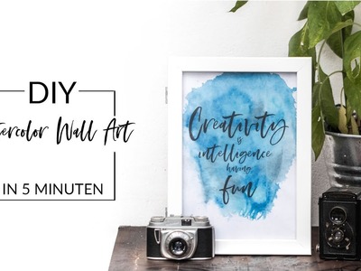 Watercolor Wall Art DIY - 5 Minuten DIY