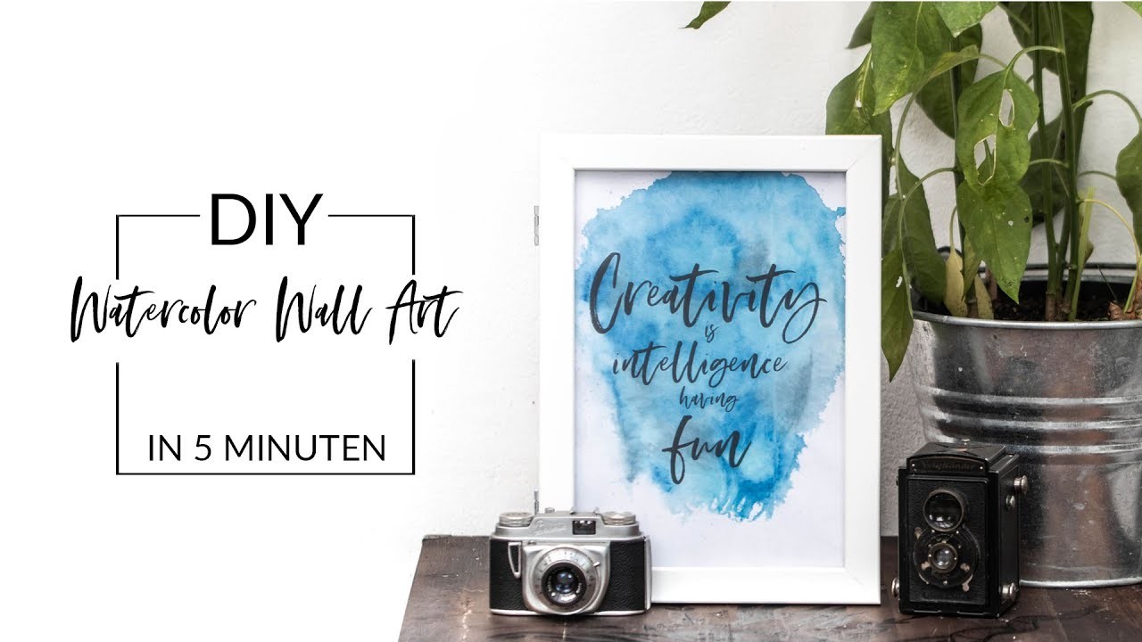 Watercolor Wall Art DIY - 5 Minuten DIY