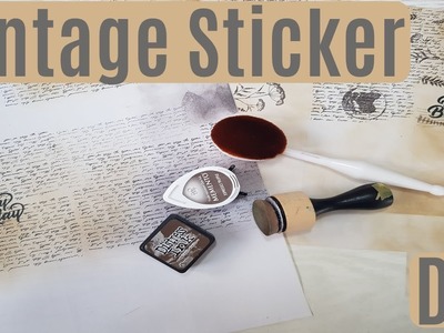 DIY ✿ Vintage Sticker selber machen ✿ Basteln mit Papier ✿ Bastelmaterial