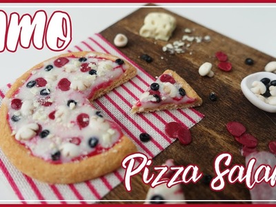 FIMO Pizza Salami | Miniature polymerclay tutorial | how to