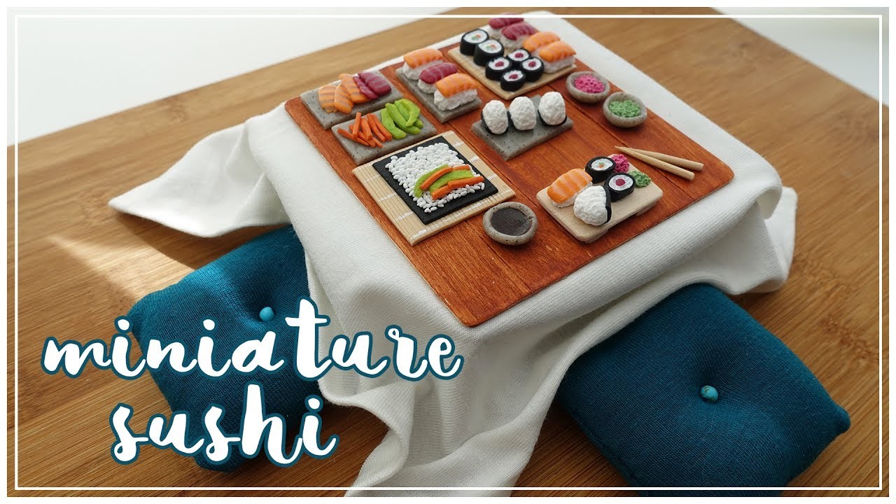 FIMO SUSHI | kotatsu table | miniature polymerclay