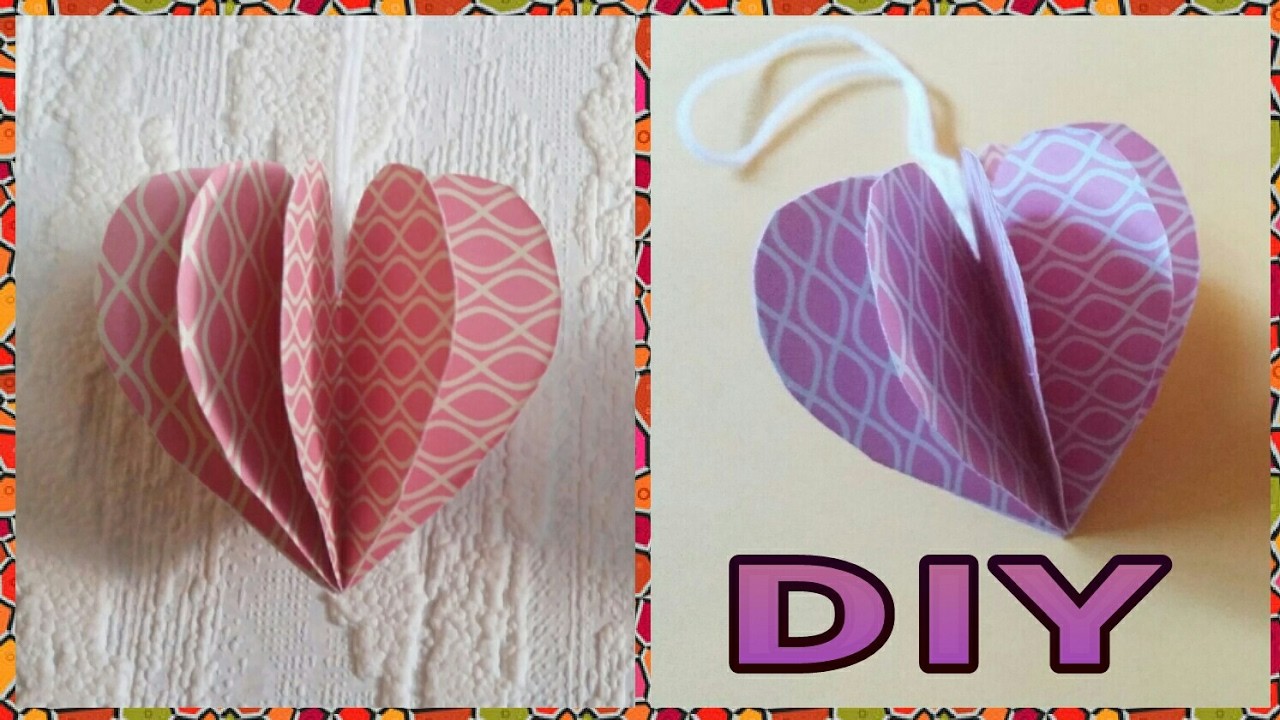 Für Muttertag : 3D Herz aus Papier basteln • DIY  * Julebuergerfee