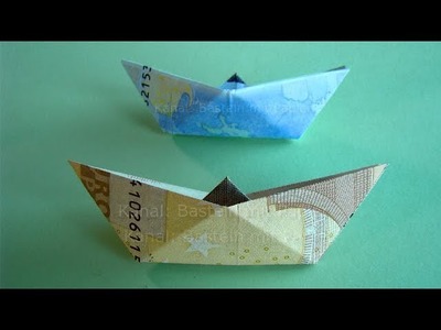 Geldscheine falten Boot ⛵ Schiff aus Geld falten zum Geldgeschenke basteln z.B. Hochzeit