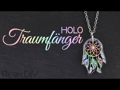 Holo Traumfänger Schmuck | Resin DIY | Gießharz Halskette mit Nagelfolie | Schema Fuchs Anleitung