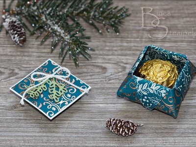 Origami Box mit Deckel basteln • Weihnachtlich gestaltet • Stampin' Up!