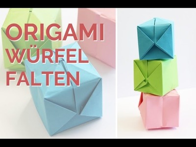 Origami Würfel falten - Origami Cube - Faltanleitung - Talu.de