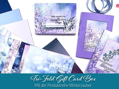 Tri-Fold Gift Card Box mit der Produktreihe Winterzauber