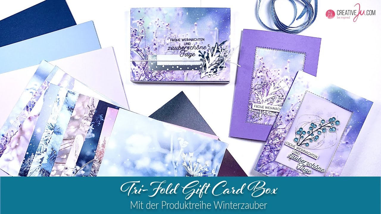 Tri-Fold Gift Card Box mit der Produktreihe Winterzauber