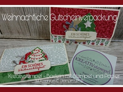 Weihnachtliche Gutscheinverpackung Süße Adventsgrüße mit Stampin` Up!