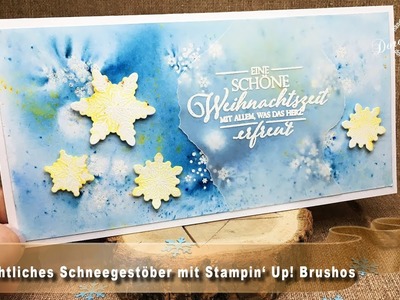 Weihnachtliches Schneegestöber mit Stampin' Up! Brushos