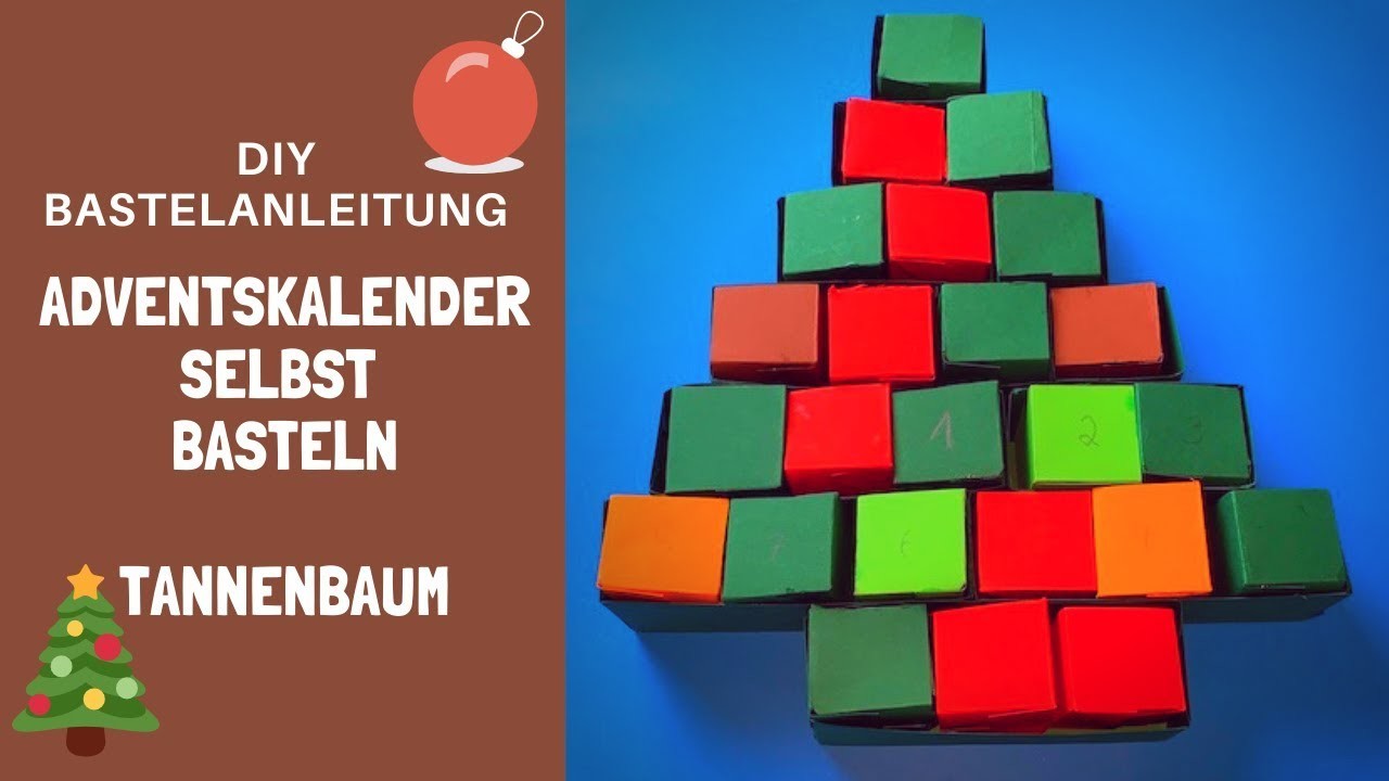 Adventskalender selbst basteln - Tannenbaum Adventskalender