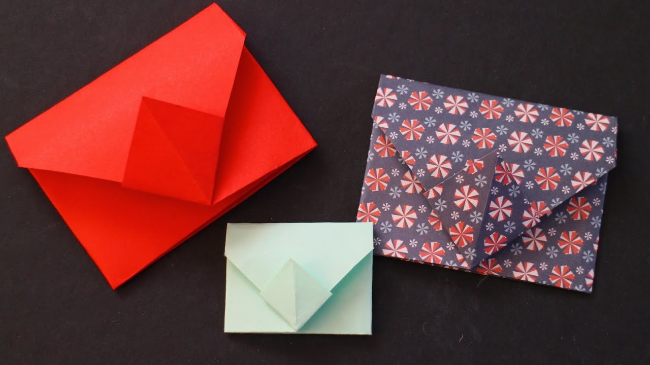 Basteln mit Papier: Origami Briefumschlag DIY für Geburtstag, Muttertag, Weihnachten & Hochzeit [W+]