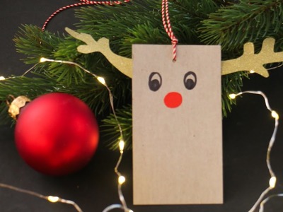 Basteln mit Papier 'Elchanhänger' für Geschenke & Deko an Weihnachten und Advent [W+]
