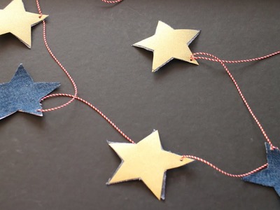 Basteln mit Papier: 'Sternengirlande' für Dekoration im Advent & Weihnachten [W+]