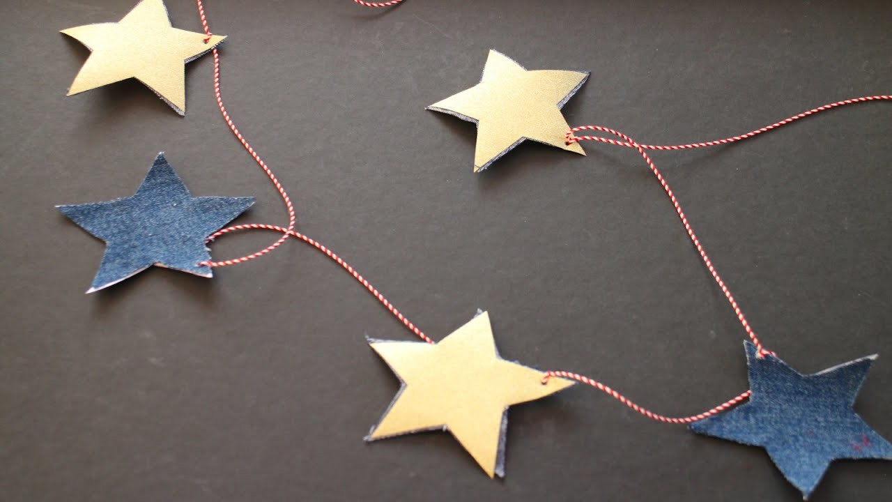Basteln mit Papier: 'Sternengirlande' für Dekoration im Advent & Weihnachten [W+]