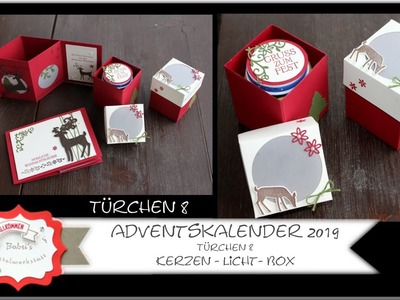 Box für Lichterschein basteln - Teelicht Box - Licht Verpackung - Stampin´Up! - Adventskalender 2019