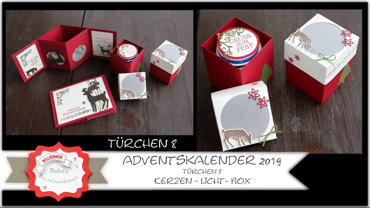 Box für Lichterschein basteln - Teelicht Box - Licht Verpackung - Stampin´Up! - Adventskalender 2019