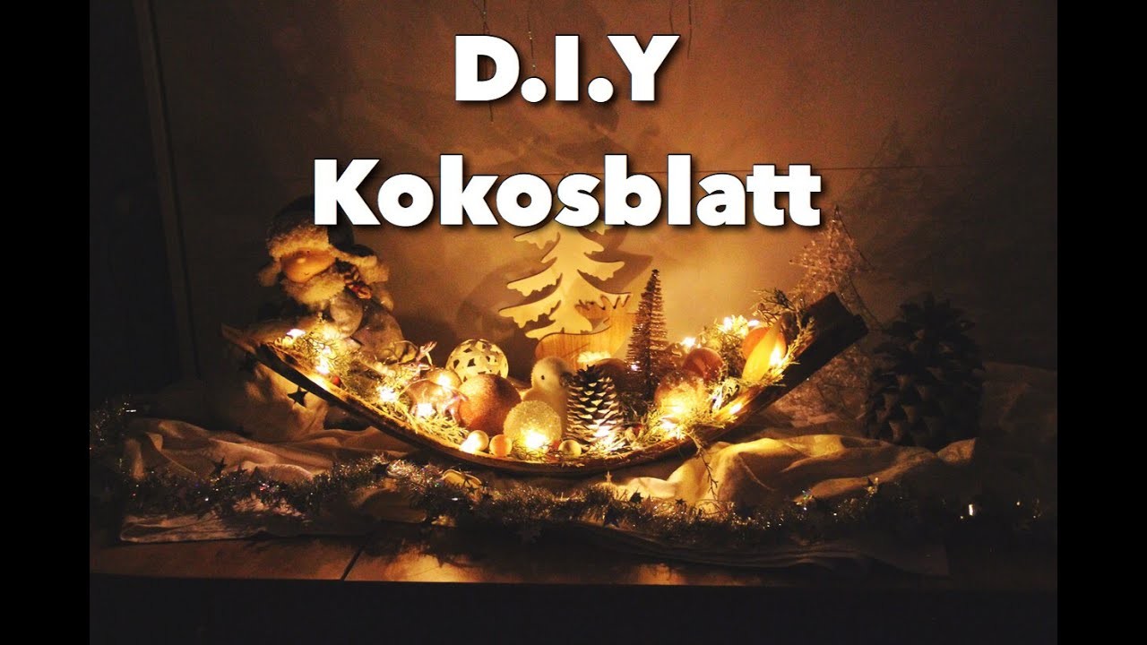 D.I.Y - Kokosblatt. Dekoteller | Weihnachten - Weihnachtsideen