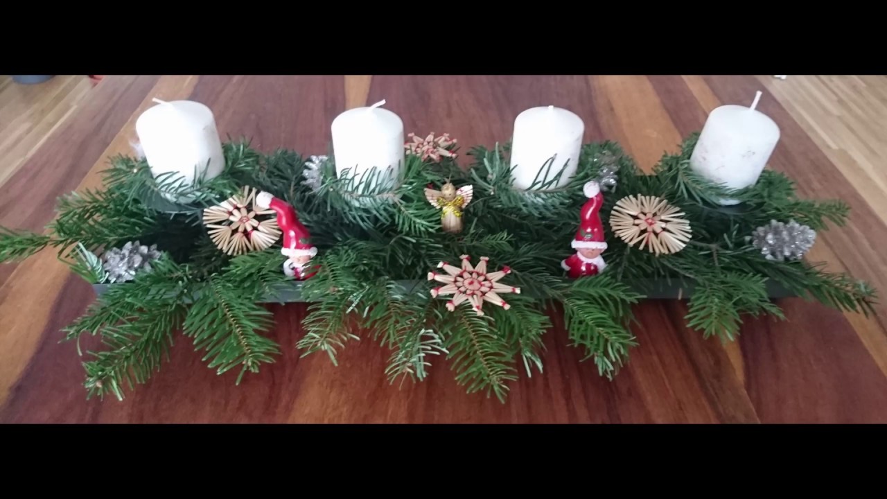 DIY - Adventsgesteck selber basteln - Weihnachtsdeko - Weihnachten