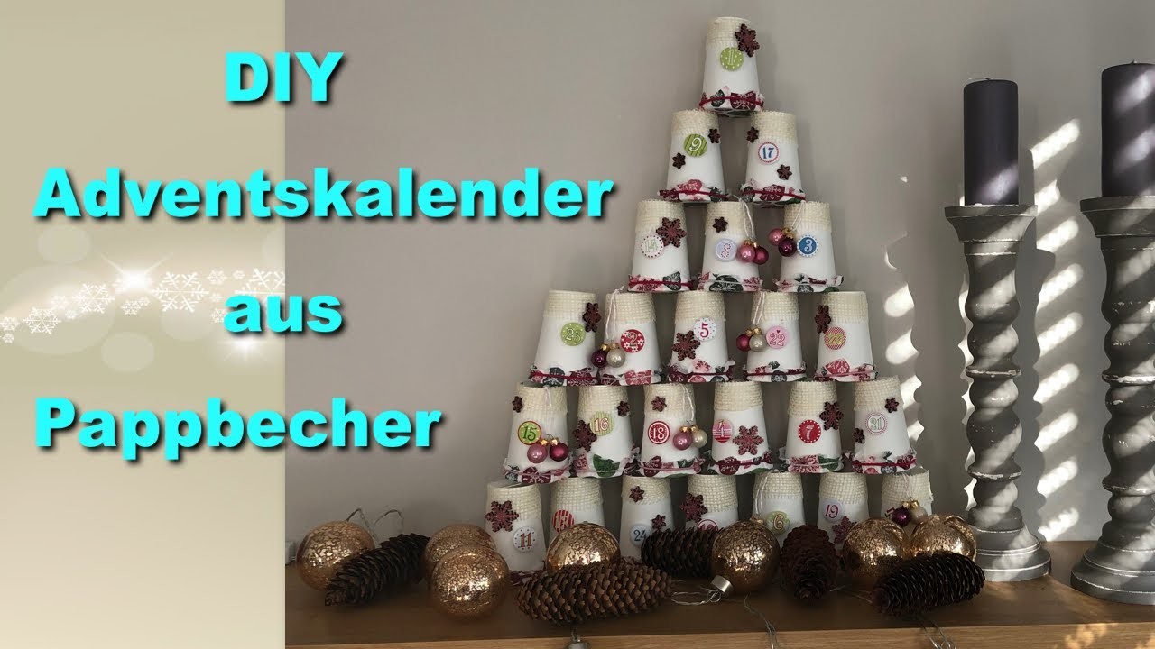 DIY Adventskalender aus Pappbechern | einfach, schnell und günstig