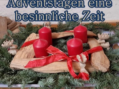 DIY Adventskranz mit Kaminholz basteln