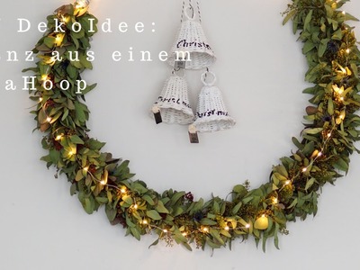 DIY Dekoidee: Eukalyptus Kranz aus Hulu Hoop Reifen