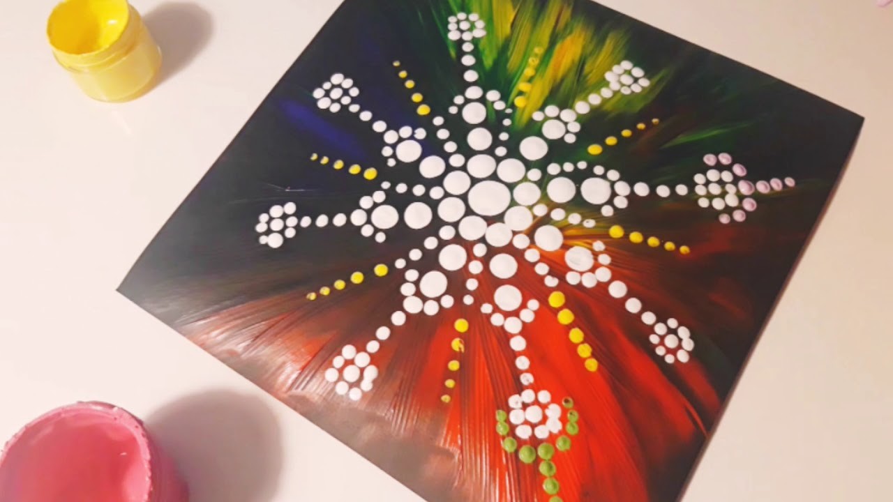 DIY I Mandala - Painting - Flow I Dot Painting I Grundfarben I Intuitives Malen I für Anfänger