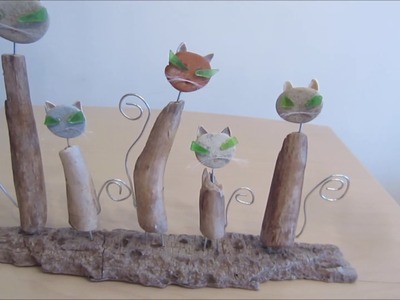 DIY Katzen aus Strandgut TREIBHOLZ DRIFTWOOD