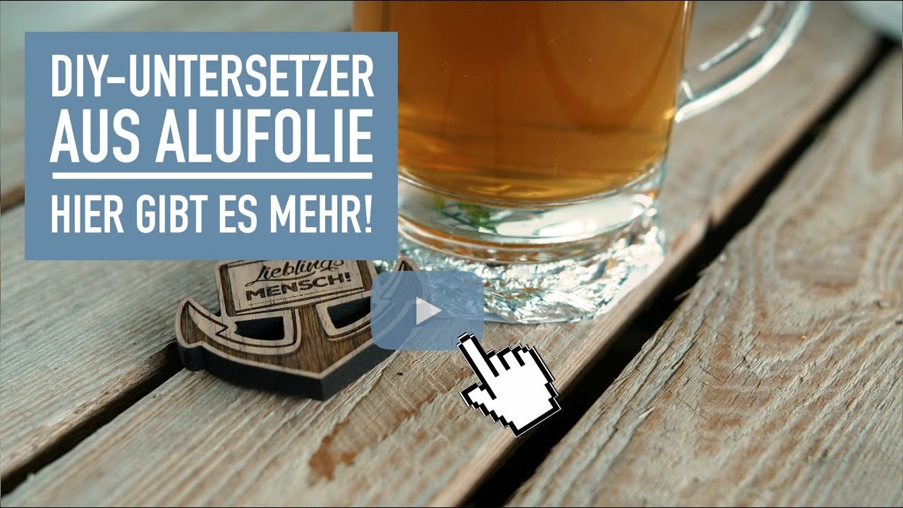 DIY-Untersetzer aus Alufolie