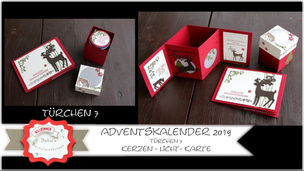 Kerzenkarte basteln - besondere Kartenform - Stampin´Up! - Weihnachtskarte - Adventskalender 2019