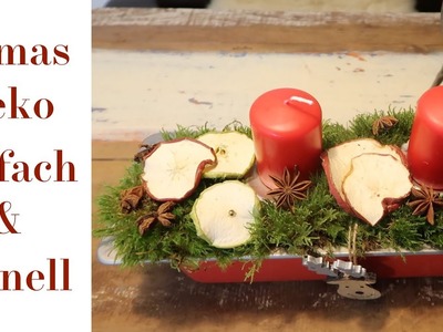 Natürliche Weihnachtsdeko DIY⎮Apfelkuchen in Kastenform⎮BLITZ-DEKO einfach & schnell⎮Kirsty Coco