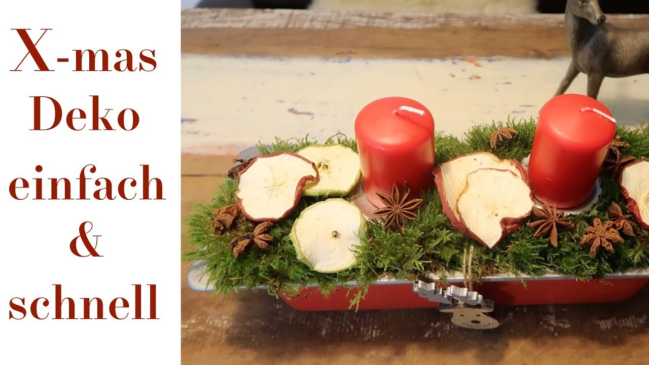Natürliche Weihnachtsdeko DIY⎮Apfelkuchen in Kastenform⎮BLITZ-DEKO einfach & schnell⎮Kirsty Coco